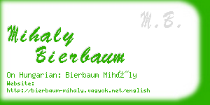 mihaly bierbaum business card